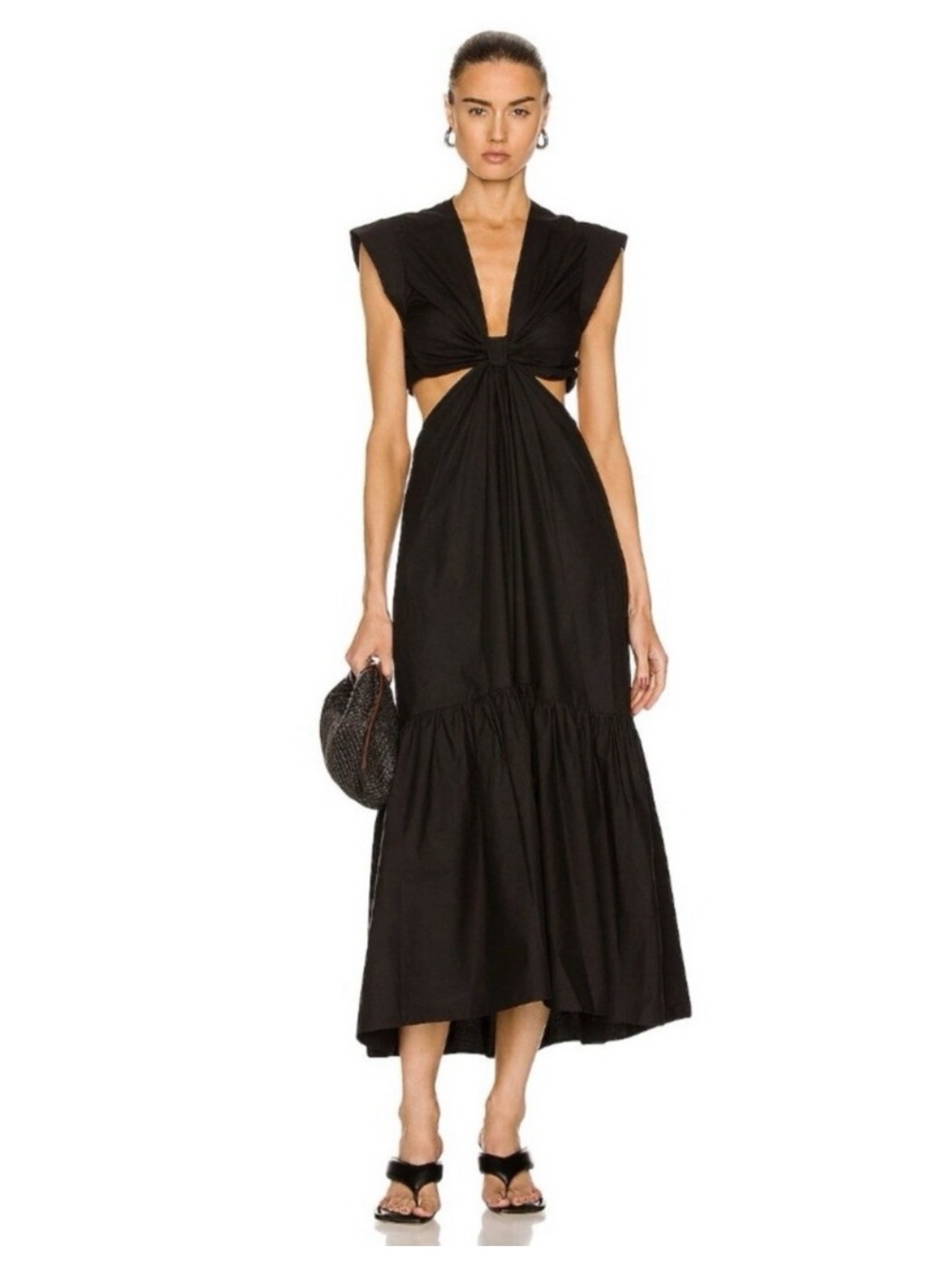A.L.C. Black Midi Alexandria Dress